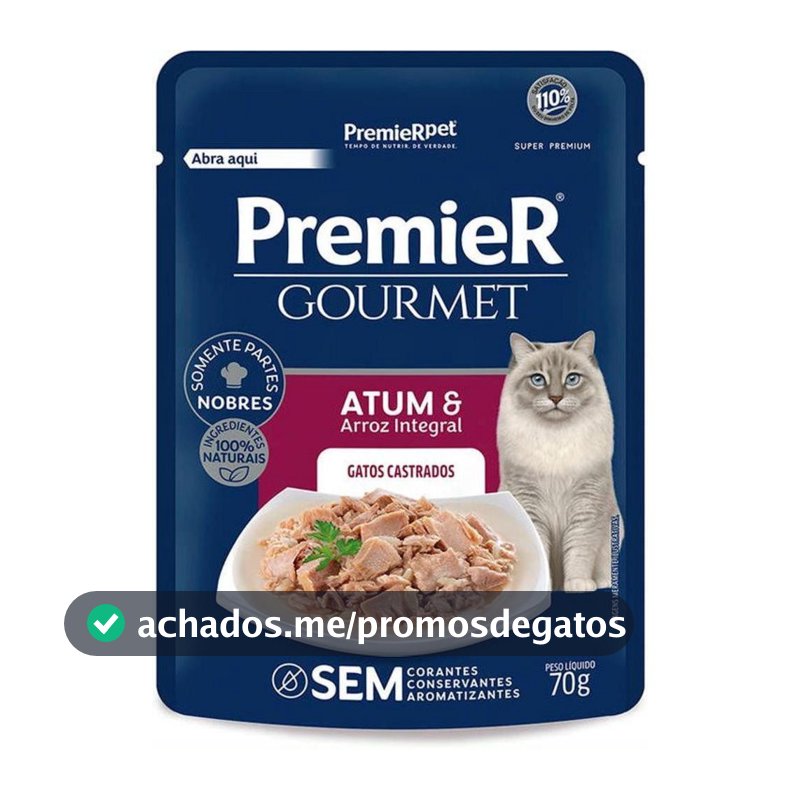 Sachê para Gato de Atum Premier Pet 70G Premier