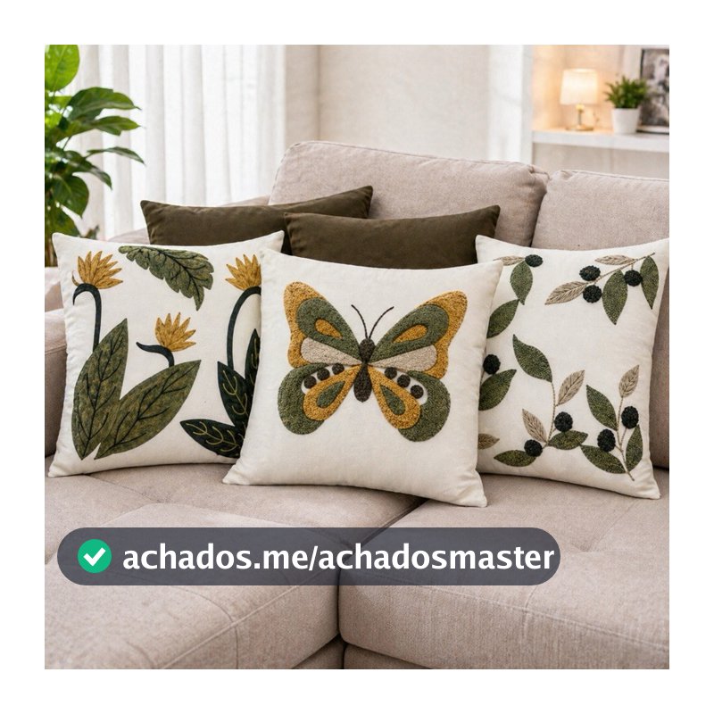 Kit 5 Capas de Almofadas Decorativas e Estampadas 45x45 confortável
