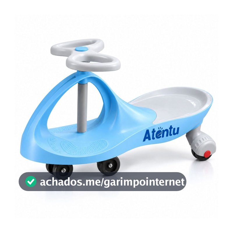 Carrinho de Rolimã Infantil Giratório Com Volante Gira 360° Brinquedo de Passeio