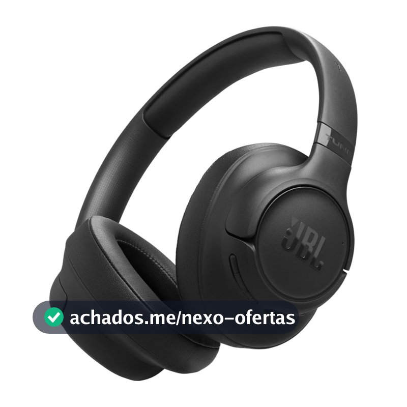 Fone de Ouvido JBL Tune 730BT Preto Bluetooth Over-Ear Sem Fio, Até 76 Horas de Bateria