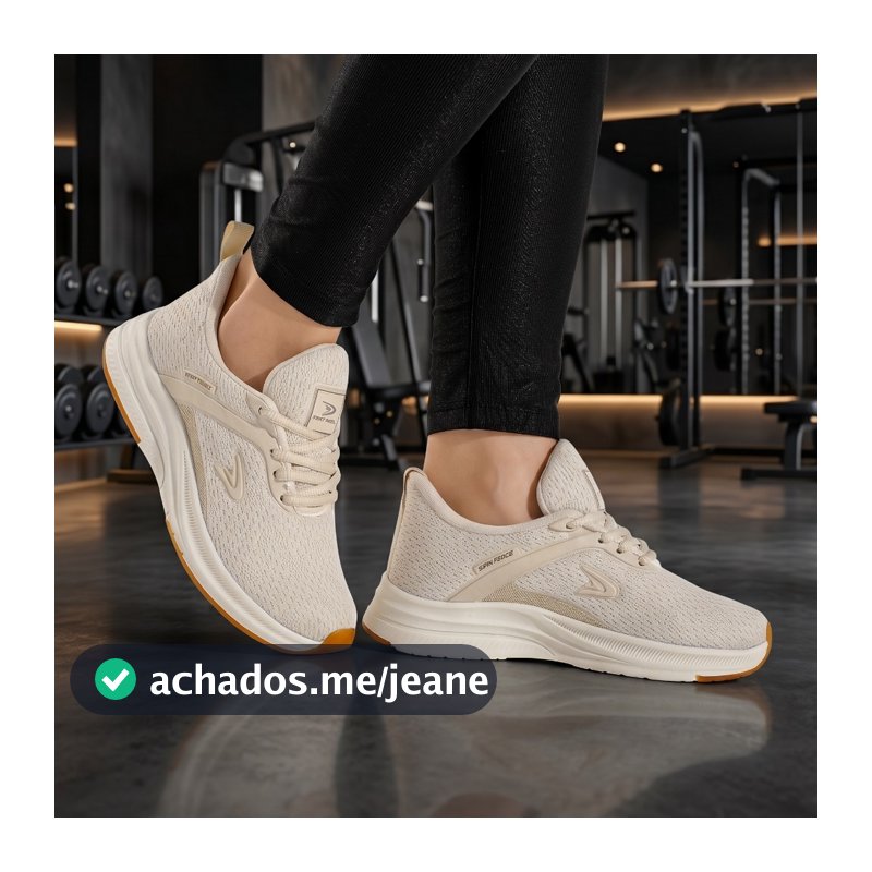 Tênis Feminino Esportivo Flux Conforto Extremo Palmilha EVA Caminhada Academia Fitness Dia Dia