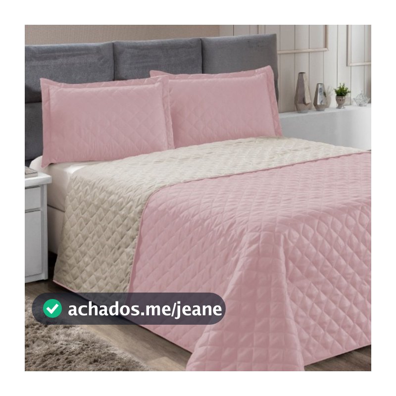 kit Colcha Cobre Leito Casal Dupla Face 3 Peças