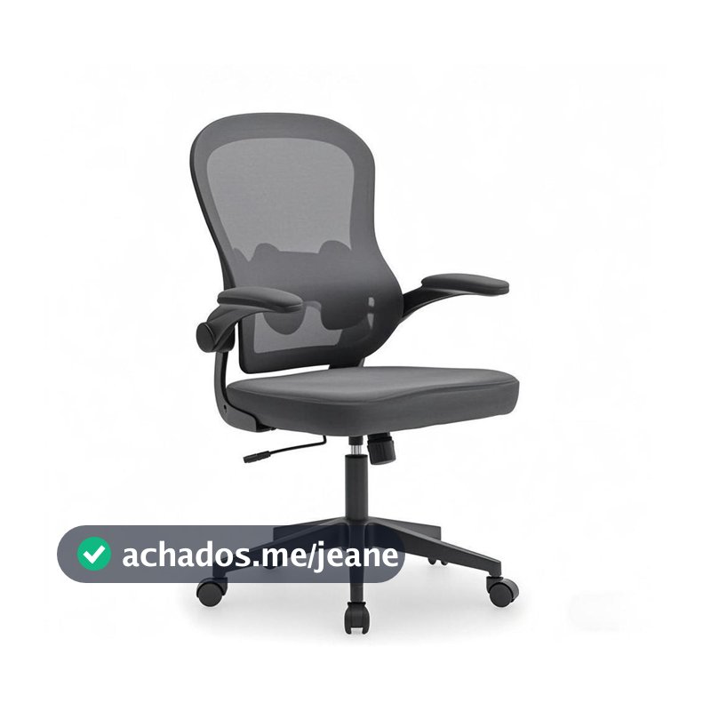 Cadeira de Escritório Executiva Base Preta com Rodinha Fortt Linea Cinza - CSF20-CZ