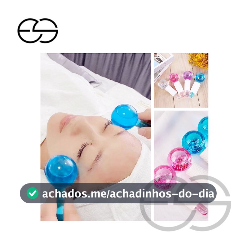 KIT 2 Globos Faciais Para Massagem Esfera 2 Peças Cromoterapia Cristal Anti Aging Profissional Estética Crystal Ball