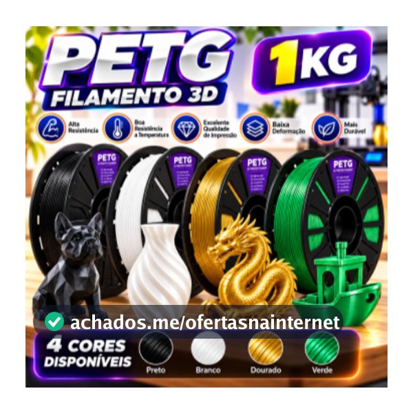 Filamento 3D PETG 1kg 1,75mm impressão Masterprint Premium varias cores 3d