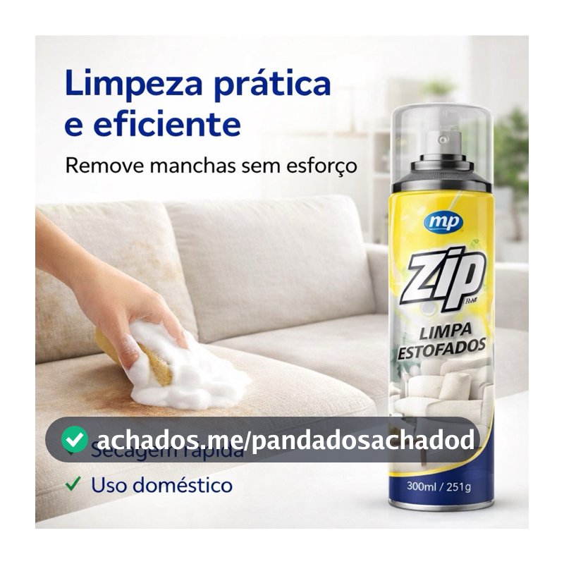 Espuma Limpa Estofados a Seco ZIP 300ml Sofá Tapete Banco Colchão Carpete Carro