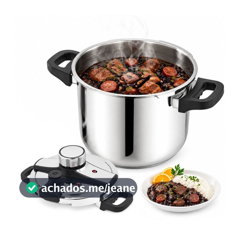 Panela de Pressão Inox 304 6L 10L 100kPa para Fogão Indução e Gás com Pinça de Alimentos Inox  复制标题