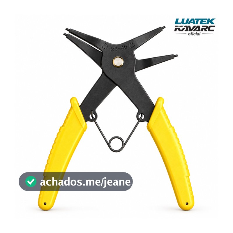 Alicate para Anéis de Retenção 10-40mm Uso Interno e Externo Multiuso 2 em 1-LUATEK