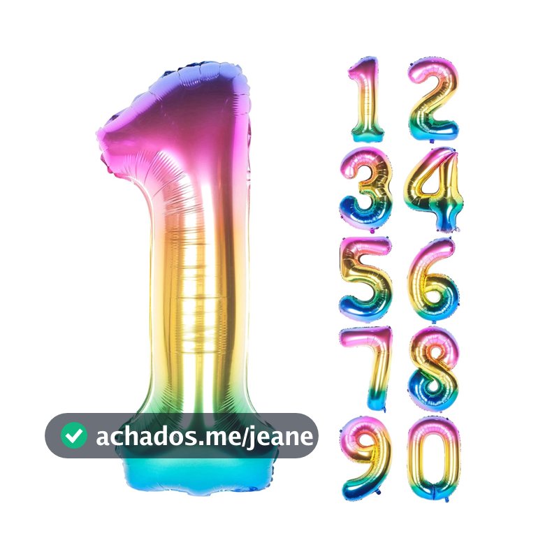 Balão Metalizado Grande Balão de Número Aniversário Decoração Balão Colorido 80cm Balões Metalizados