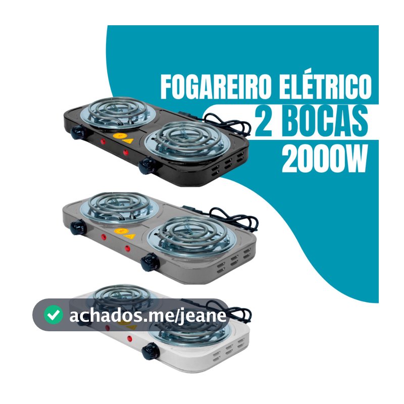 Fogão Fogareiro Elétrico Portátil Cooktop Camping