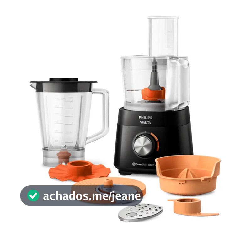 Multiprocessador PowerChop 1000W 2 Velocidades 7 em 1 Philips Walita