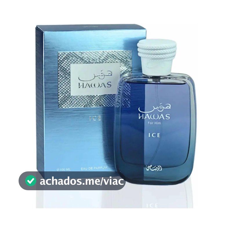 Perfume Árabe  Rasasi Hawas Ice EDP 100ml Masculino Original Importado