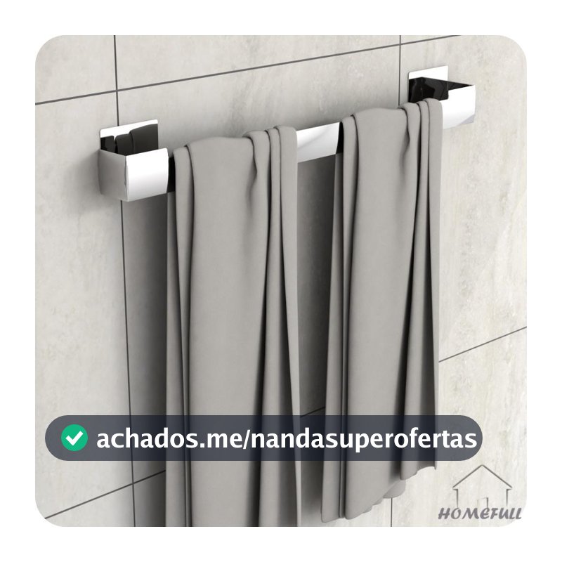 Porta Toalha De Banho Toalheiro De Inox Com Adesivo ELG