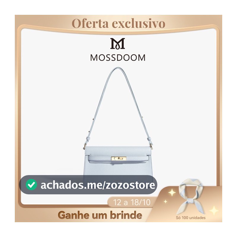 MOSSDOOM Junia – Bolsa Transversal e Axilar com Fecho Giro e Alça Ajustável, para Trabalho e Dia a Dia