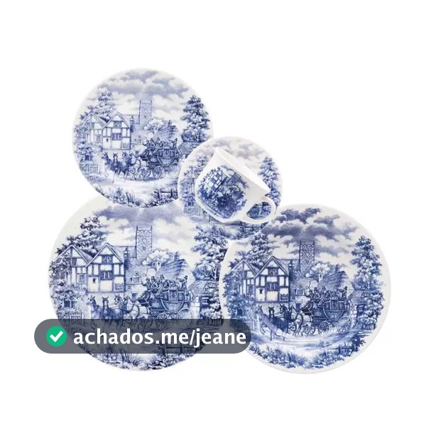 Aparelho de Jantar e Chá 20 Peças Donna Cena Inglesa - Biona