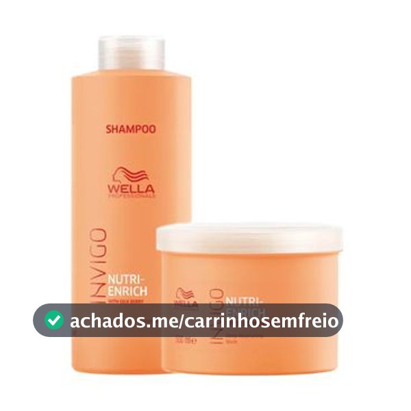 Kit Nutri-Enrich Shampoo 1L e Máscara 500ml - Wella Professionals