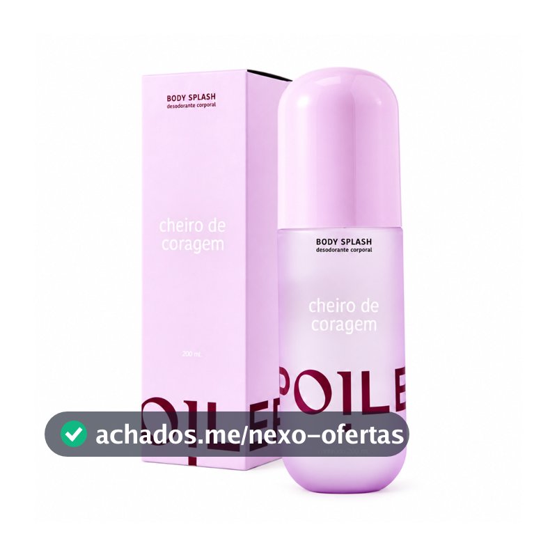 Body Splash Feminino Spoiler Cheiro de Coragem 200ml Fragrância Corporal Marcante para Uso Diário