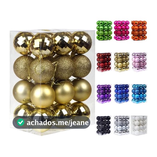 48 Bolas de Natal Inquebráveis para Árvore | Decoração Casamento e Festa new_life