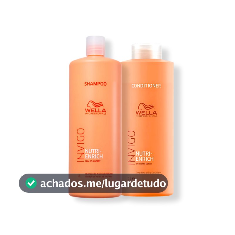 Kit Wella - Shampoo 1L e Condicionador 1L Enrich