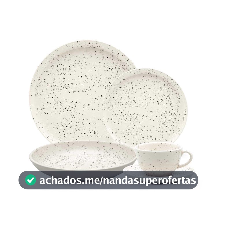 Aparelho de Jantar e Chá 20 Peças Oxford Flat Chuvisco