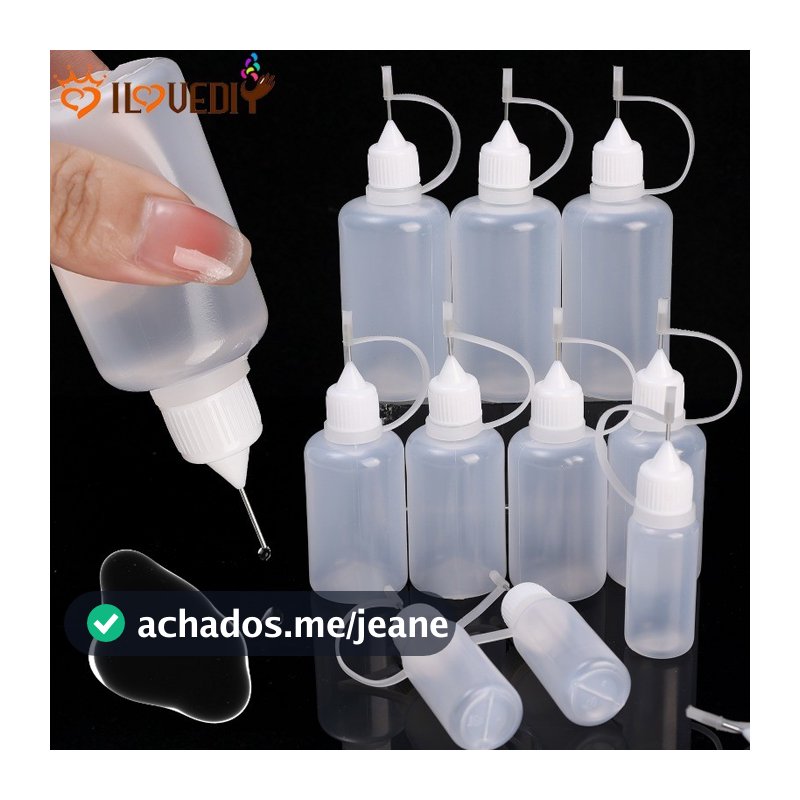 Frasco De Cola Com Ponta De Agulha-Plástico De Apertar Aplicador-Ferramenta De Artesanato De Papel Para Scrapbooking DIY