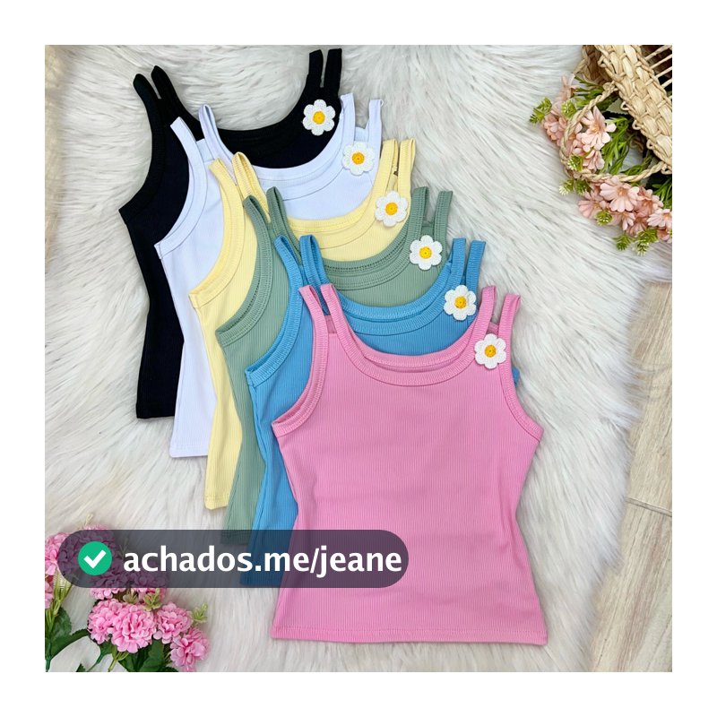 Regata Florzinha Infantil Para Meninas Tecido Ribana – Moda Infantil Verão