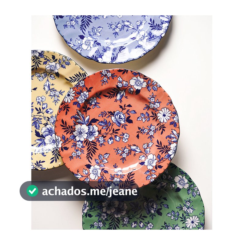 Exportar único JBS cerâmica prato de jantar Retro talheres doméstico azul branco placa Underglaze cor placa plana chá da