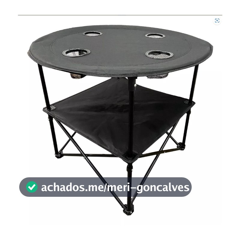 Mesa Dobrável Camping Pesca Com 4 Porta Copos Helplo