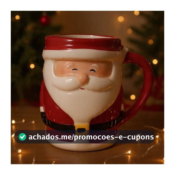 CANECA DE NATAL PORCELANA PAPAI NOEL 330ML