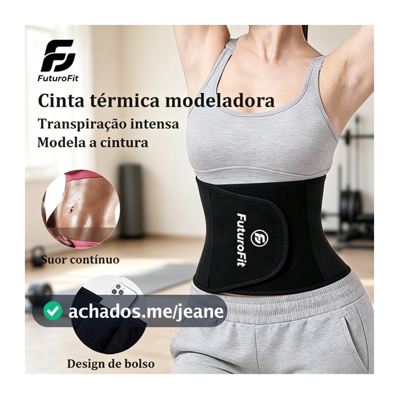 Cinto Auto-Aquecimento Esportivo Treino Em Casa  Perda Gordura Modelagem Cintura Íons Prata Portátil