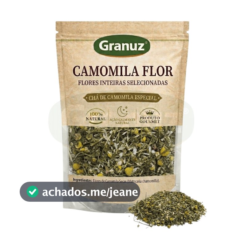 Camomila Flor para Chá 100% Natural Matricaria chamomilla Granuz Revendedor Autorizado [Envio HOJE]