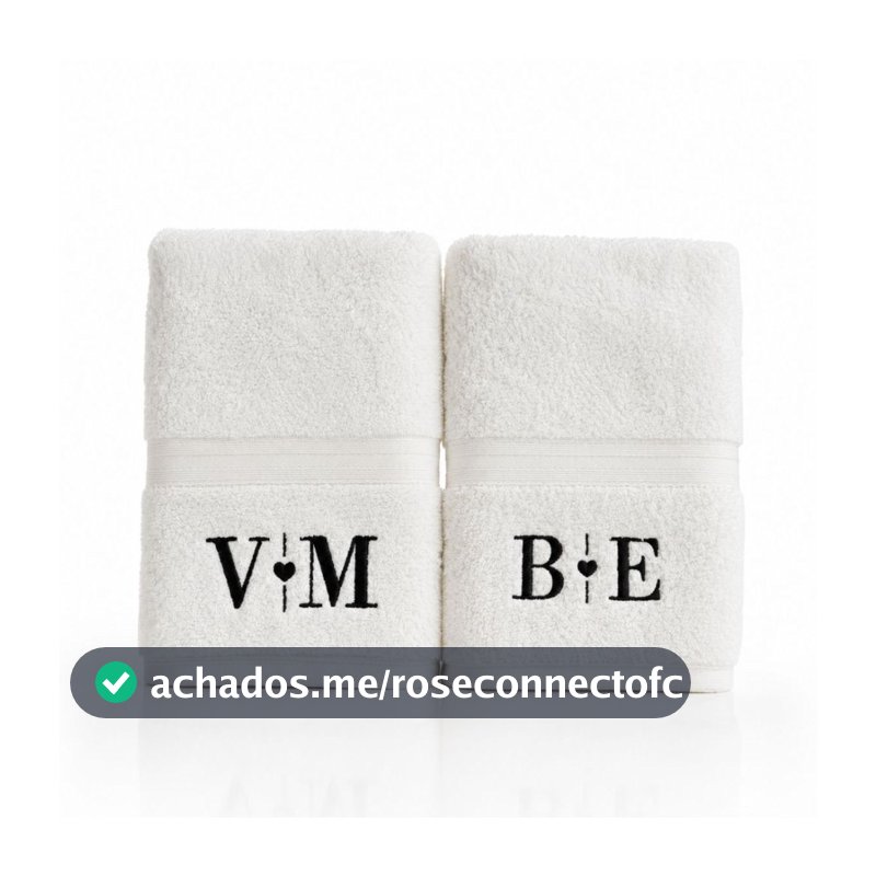 Kit Casal 2 Toalhas de Lavabo (mão) em Algodão Egípcio com Letra Bordada Personalizada Presente Enxoval