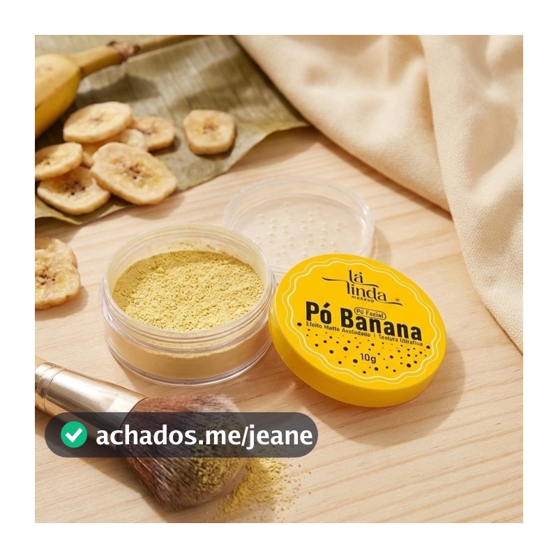 Tá Linda Pó Banana – Pó Solto Matificante de Longa Duração