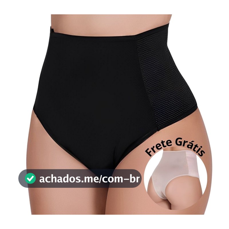 Calcinha Cinta Modeladora Compressão Cintura Alta Segura Barriga - Manu