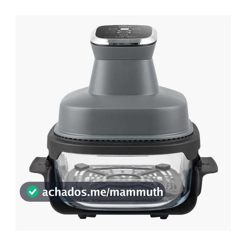 Fritadeira Elétrica 4L com Cesto de Vidro 1500W AFV-101 Air Fryer Travessa de vidro com Tampa Kian