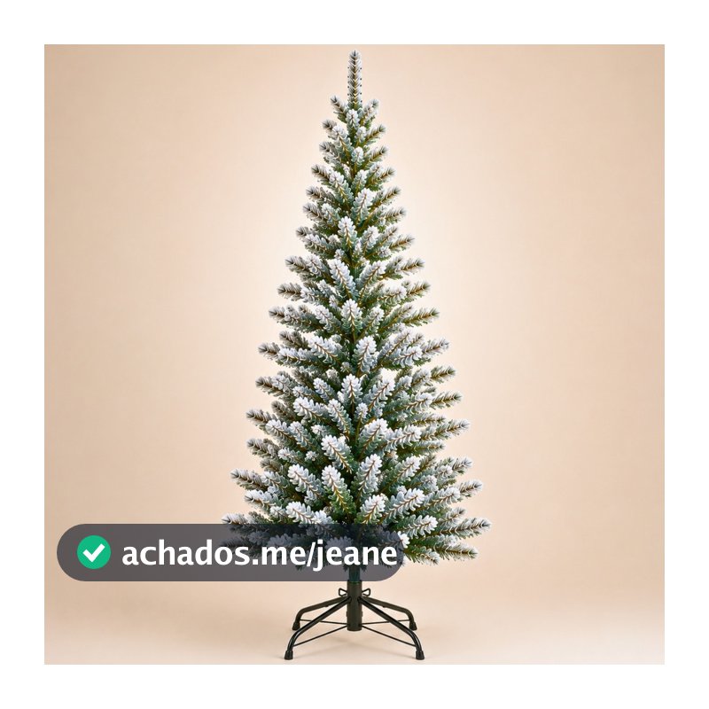 Árvore de Natal Verde e Branca 1,80m Árvore de Natal 180cm Branca Volumosa Base Reforçada