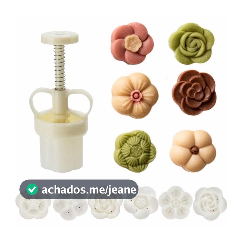 Carimbo Para Doces E Biscoitos Flores - Molde Profissional Para Confeitaria