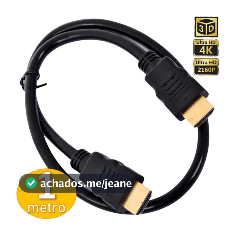 Cabo Hdmi 1 Metro 4k 3d Full Hd Para Tv Monitor Pc 1080p