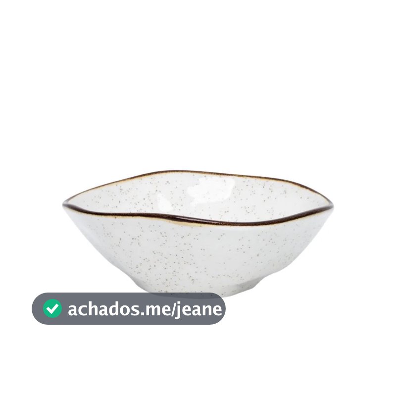 Tigela Bowl Ryo Maresia 500ml Areia Oxford Porcelana Elegante Mesa Posta para Servir Caldo e Sopa