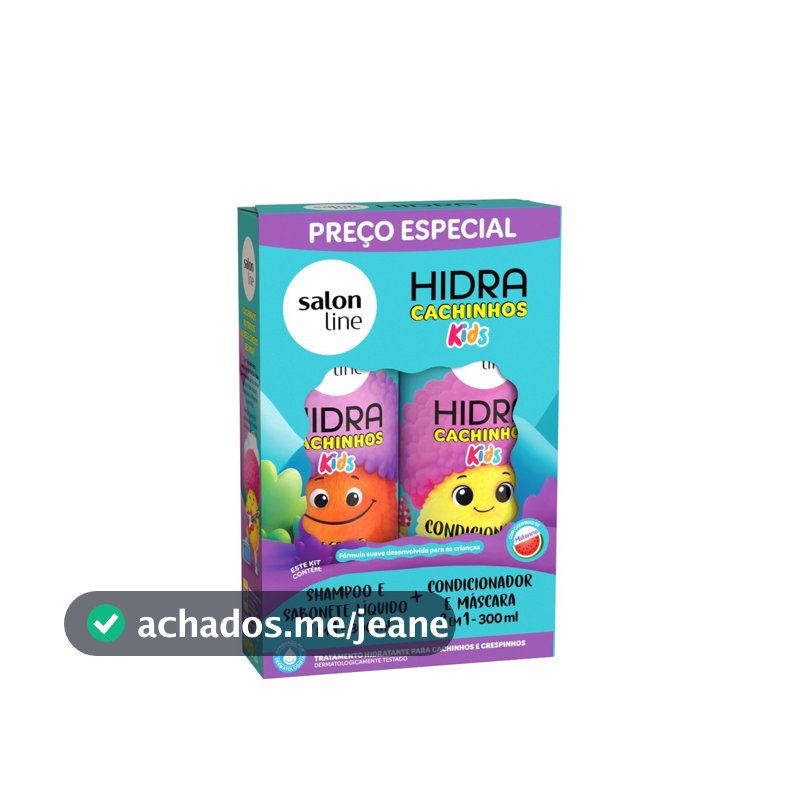 Kit Shampoo e Condicionador Hidra Kids Cachinhos 300ml
