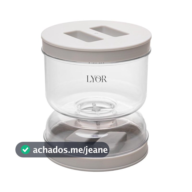 Pote Hermético para Conservas Lyor - Plástico com Separador 800ml Ideal para Salada Molho Frutas Cereais
