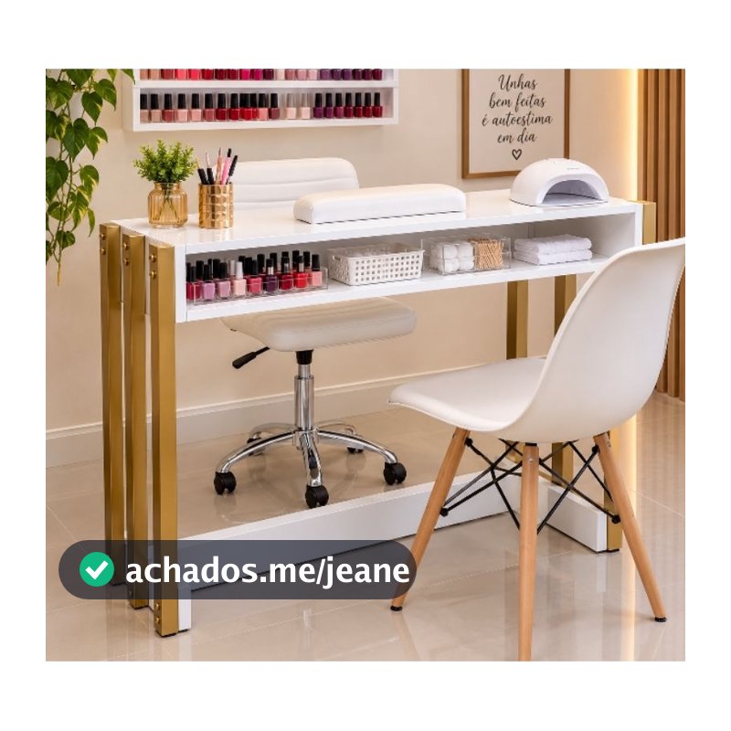 Mesinha manicure estilo industrial  compacta 60cm