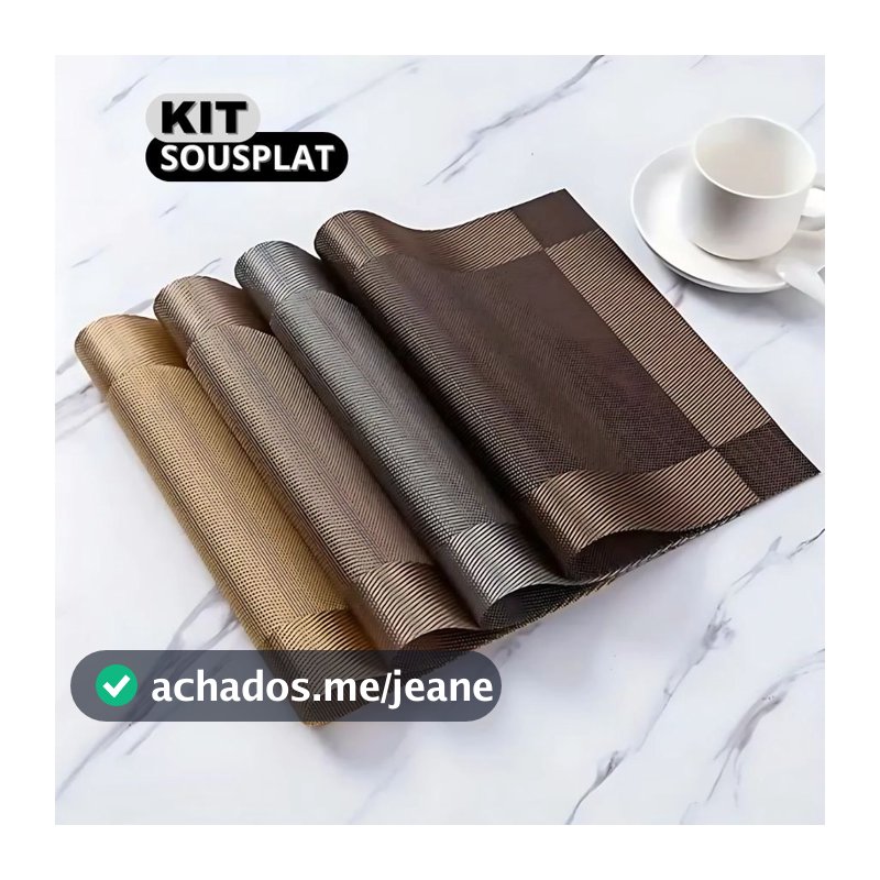 KIT 4 e 6 Jogo Americano Sousplat Mesa Posta Jantar Contém Jogo de Mesa Design