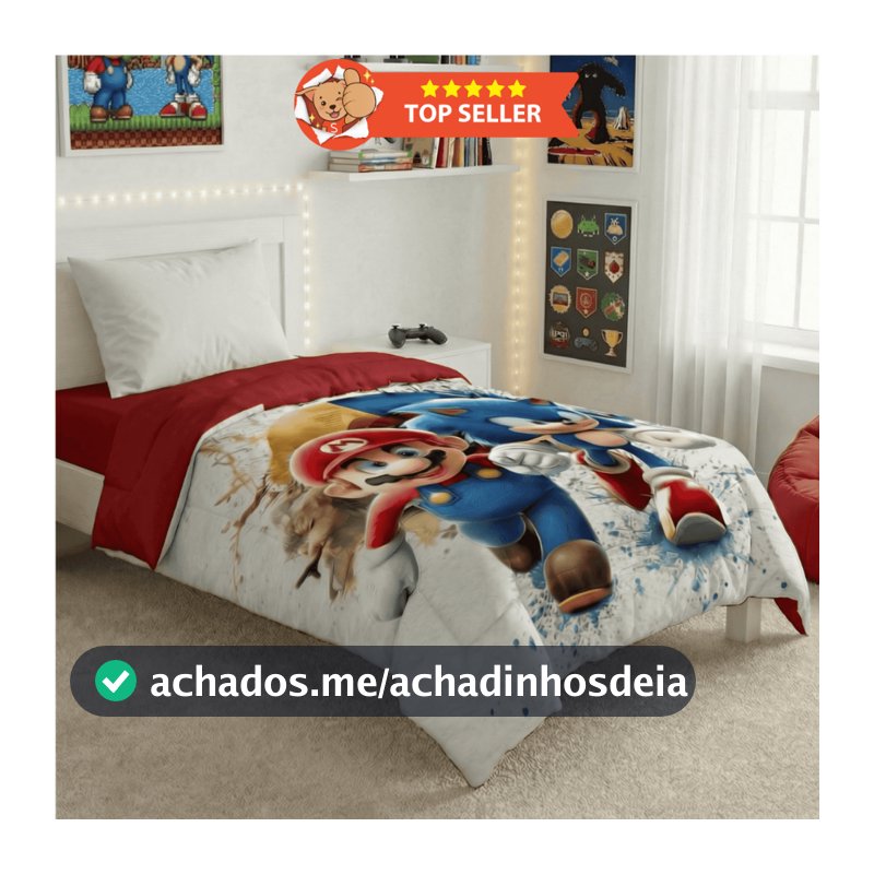 Edredom Infantil Solteiro Dupla Face 400 Fios (PREMIUM) Grosso e Super Quente Para Meninos e Meninas