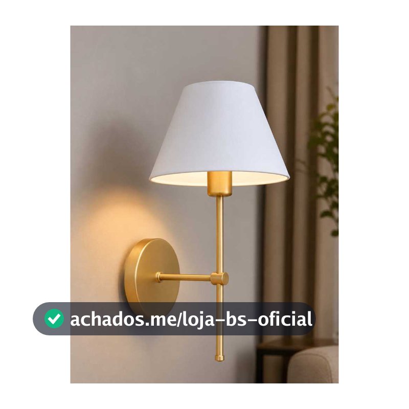 Arandela Luminária Luna LED E27 Moderna Quarto Cabeceira Sala Decorativa