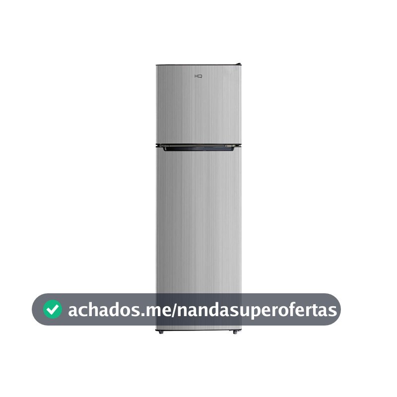 Geladeira Refrigerador HQ Defrost 290 Litros Preto/Cinza HQ-290RDF 127V