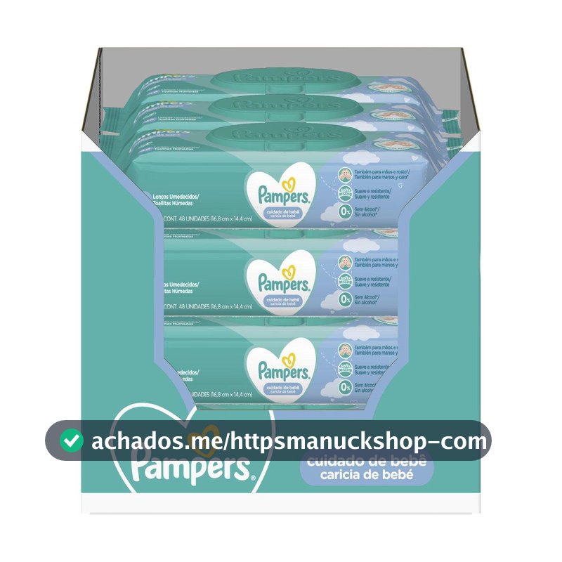 Lenços Umedecidos Pampers Carícia de Bebê com 576 unidades