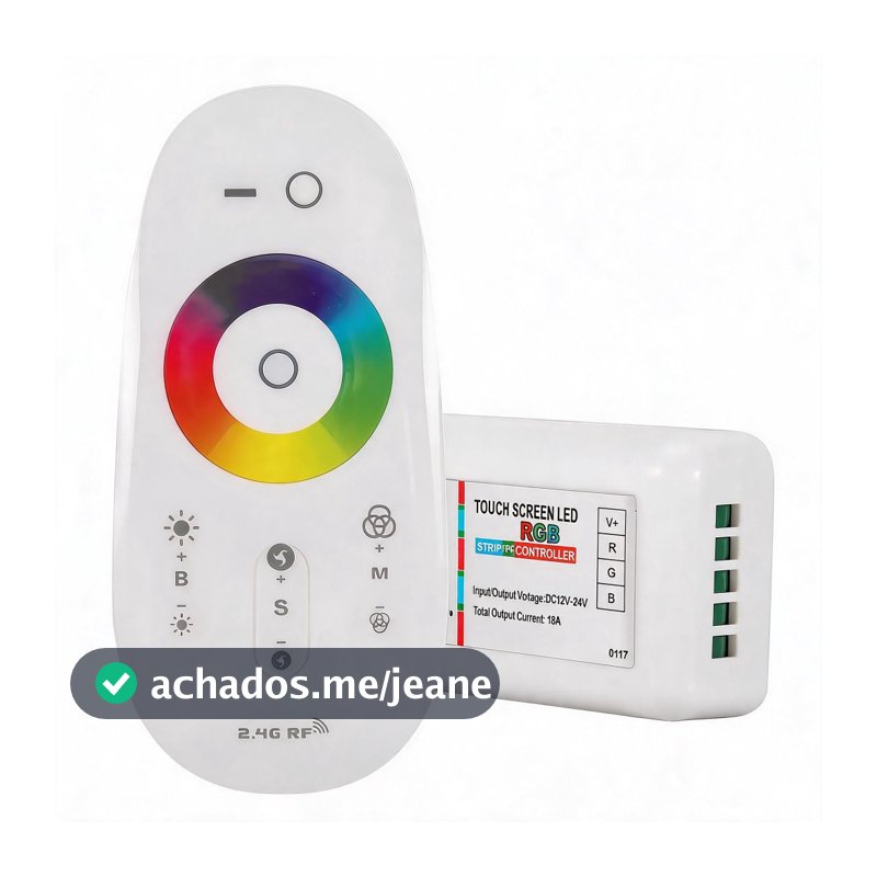Controlador RGB Controle sem fio Led Touch Rf 2.4g P Fita Led Piscina Decoração