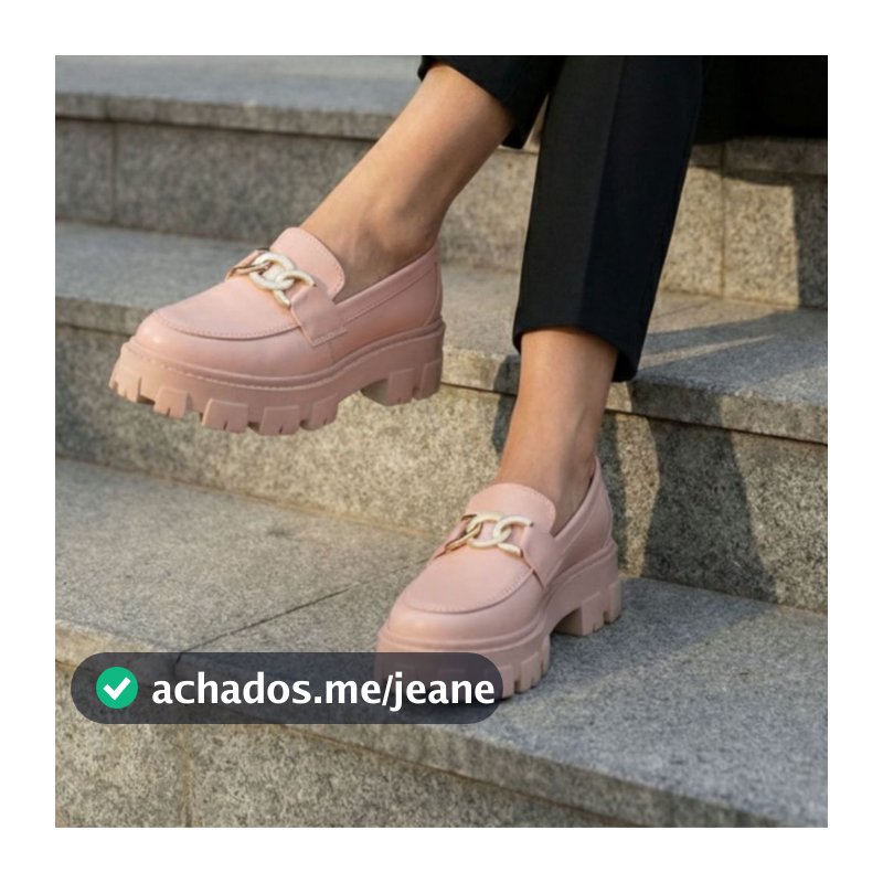 Mocassim Blogueira Feminino Tratorado Com Solado Alto Leve Sapato Plataforma Com Metal Dourado