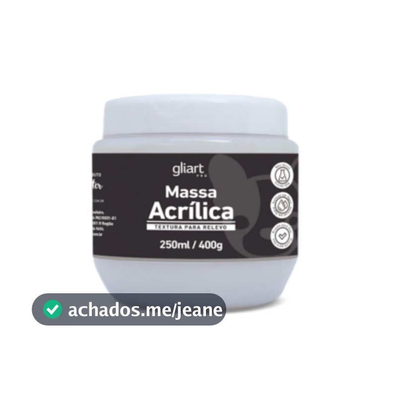 Massa Acrilica (Textura para relevo) 250ml/400g Gliart